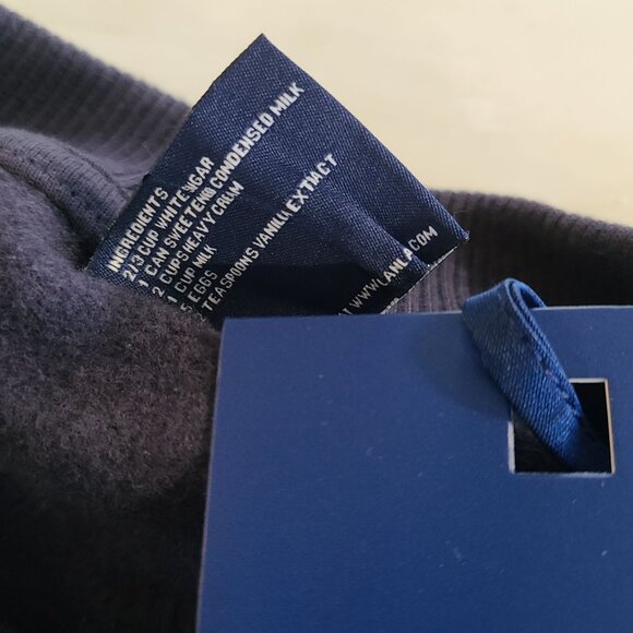 FLAN Flying Toastie Grilled Cheese Graphic Sweatshirt Mens Small Navy Blue NEW - Picture 9 of 10